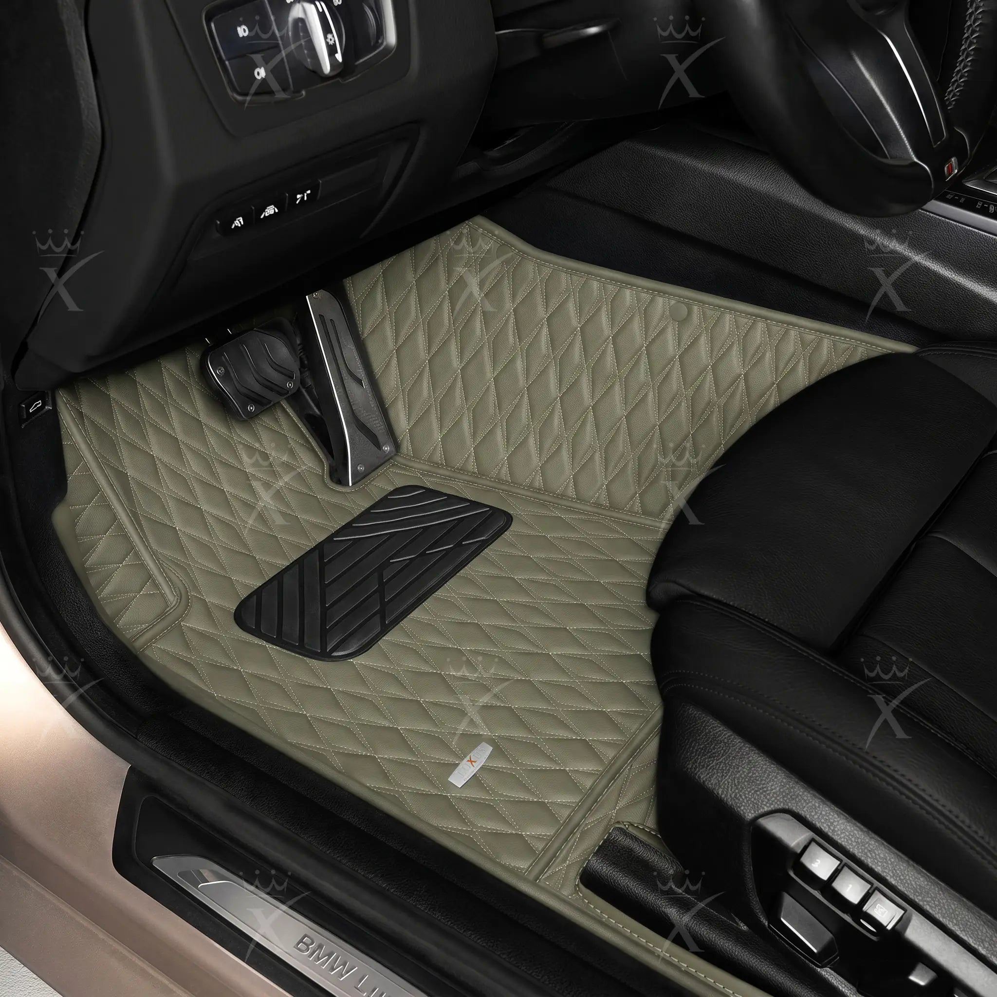Luxus Twin-Diamond Series Floor Mats | Brownish Gray