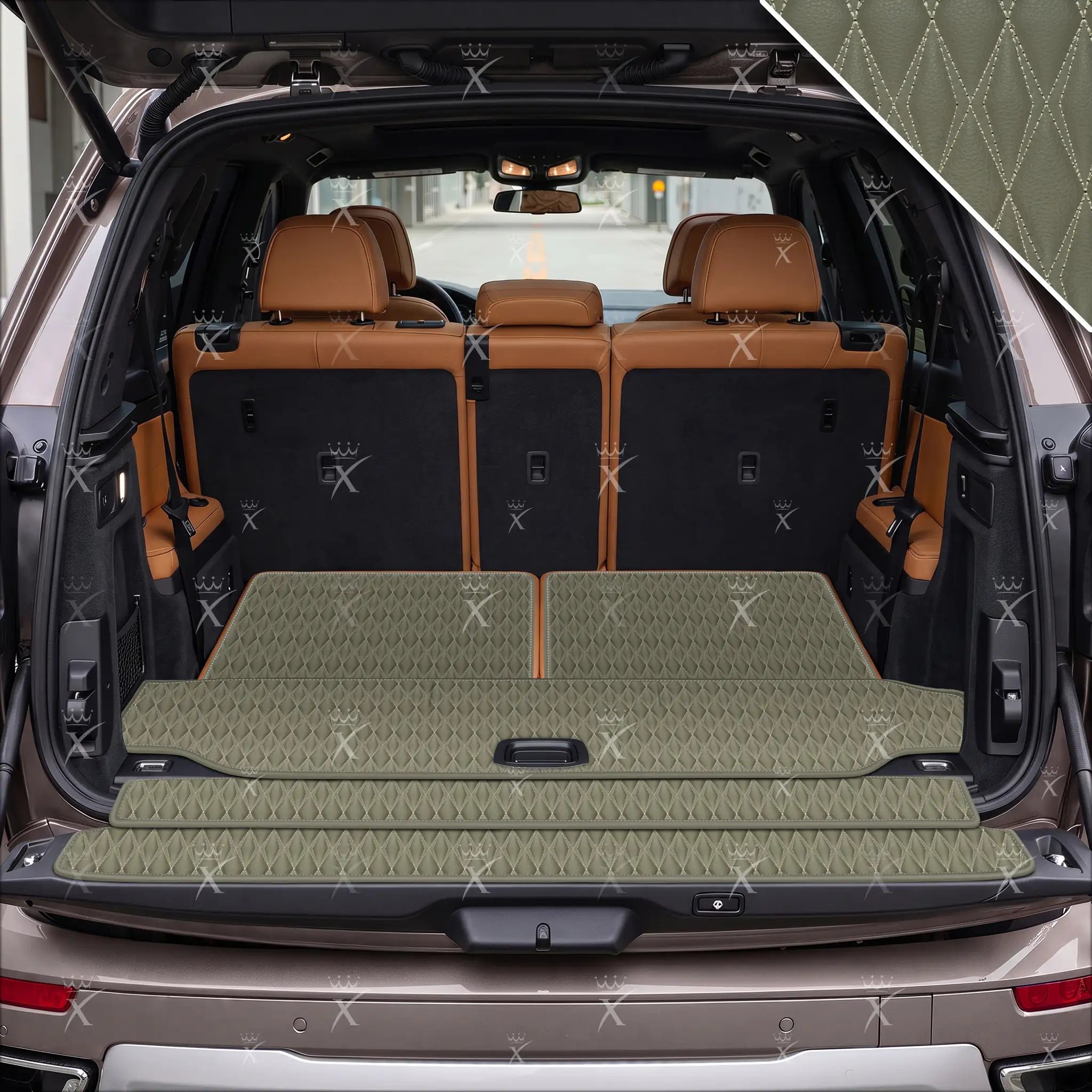 Luxus Twin-Diamond Base Series Trunk Mat | Brownish Gray