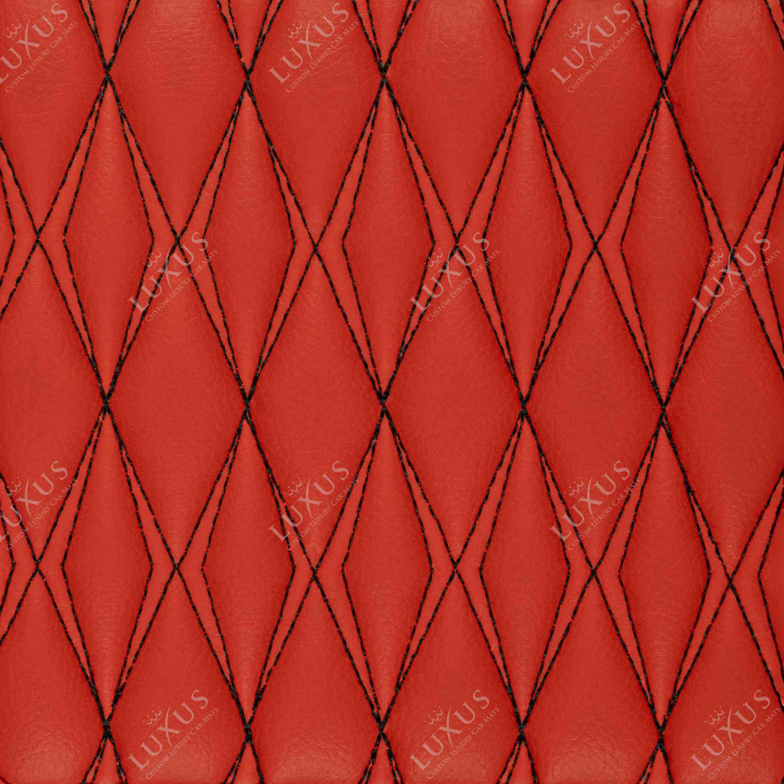 Sample | Twin-Diamond Series | Ferrari Red Black Stitching