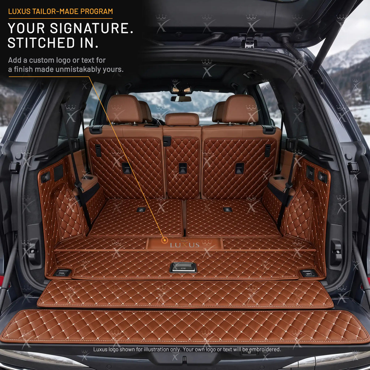 Luxus Diamond 360Fit Series Trunk Mat | Caramel Brown