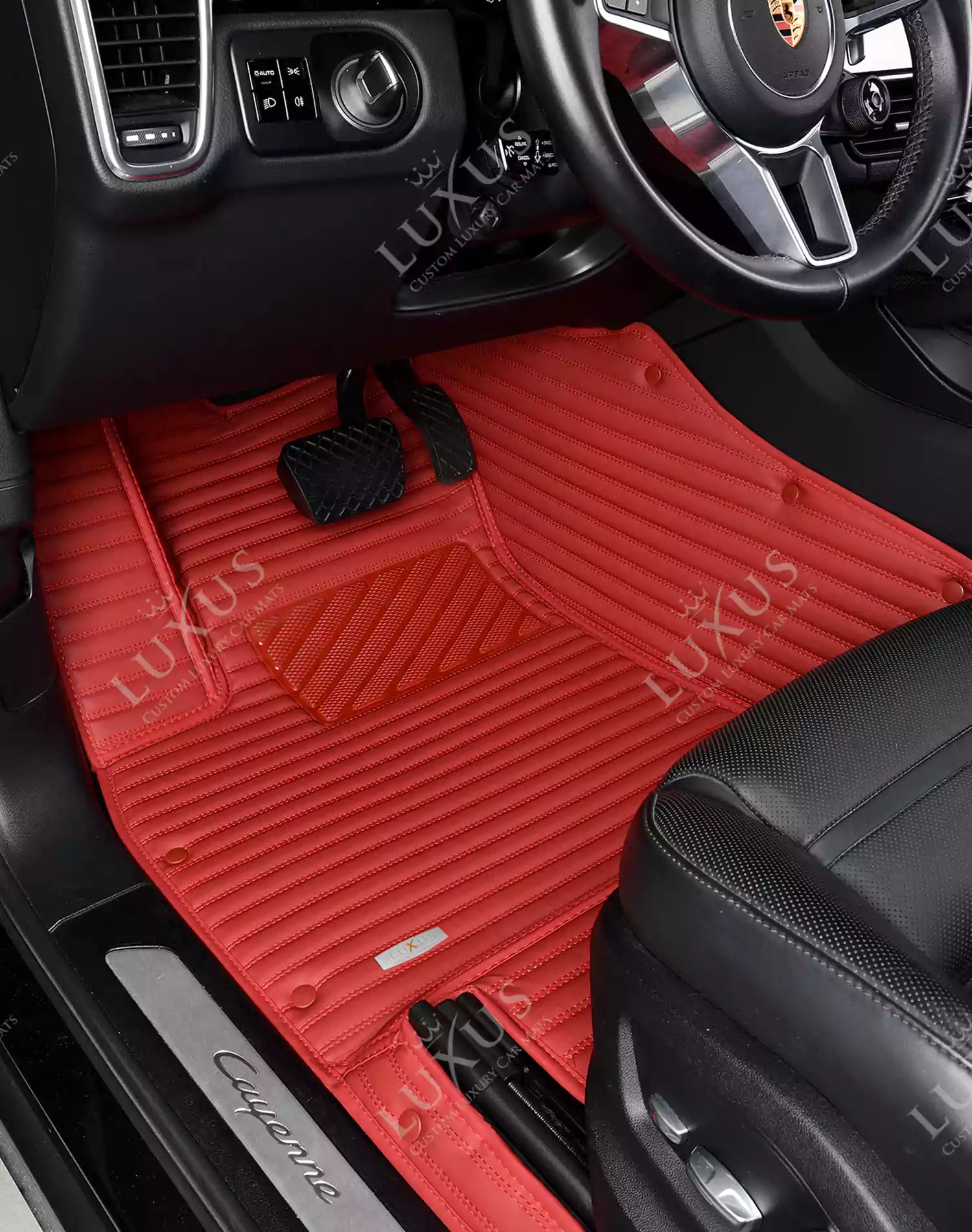 Floor Mats For Car, Truck & SUV Luxus Car Mats Custom All-Weather  Waterproof Diamond Auto Floor Liner Carpets Rugs Red Stripe