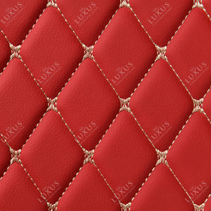 Cherry Red Diamond Luxury Car Mats Set