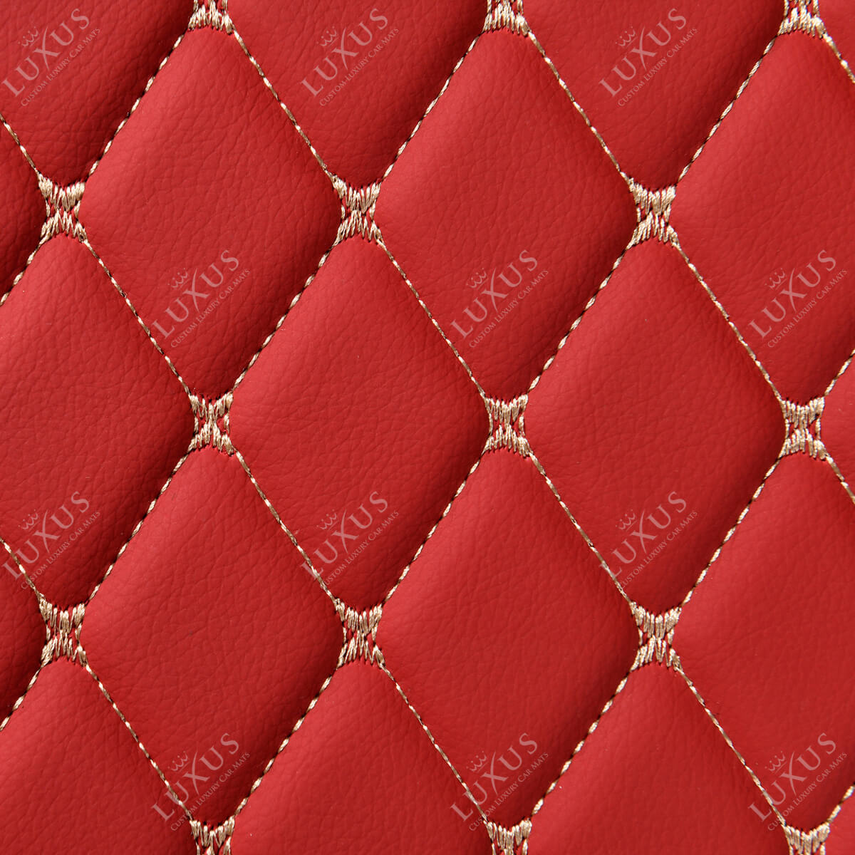 Luxus Car Mats™ - Tapete para maletero/maletero de cuero rojo cereza