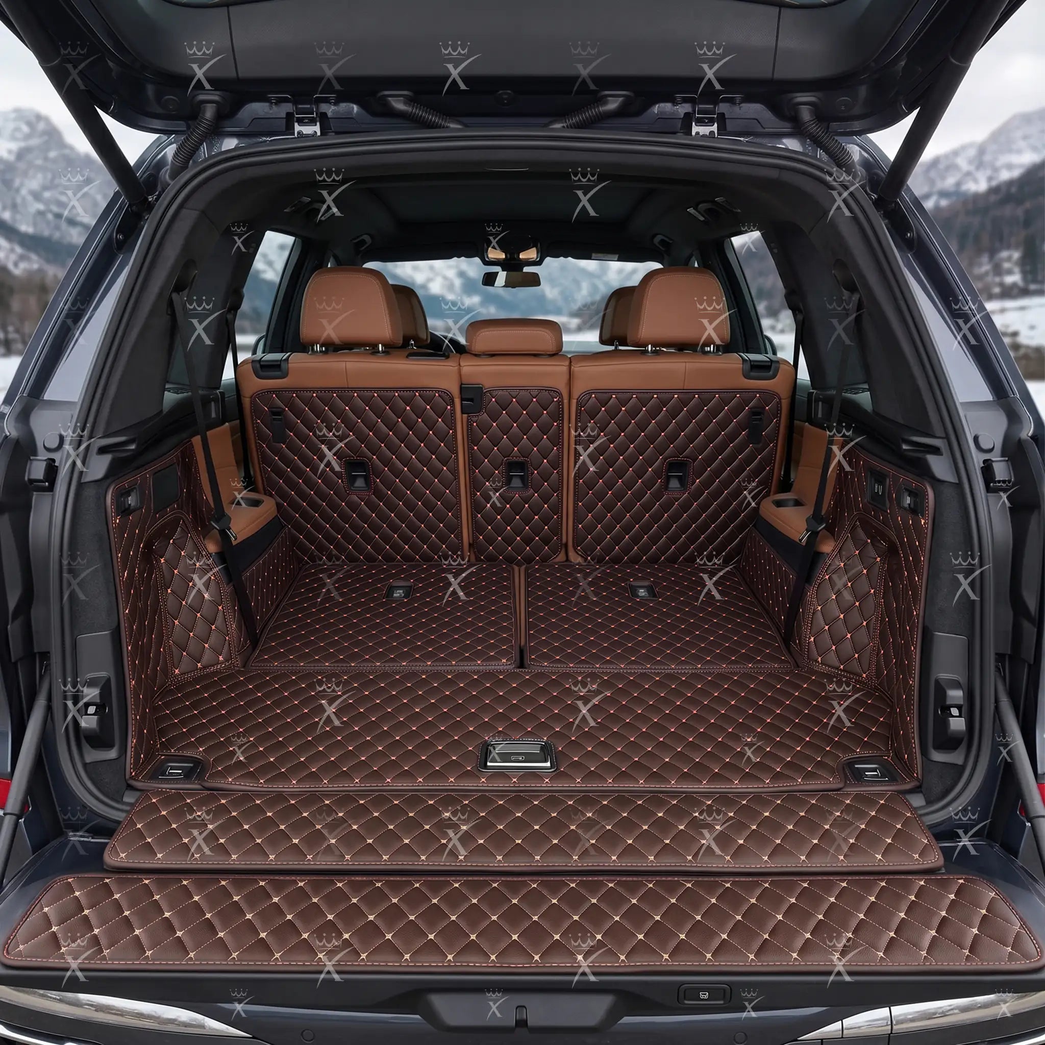 Luxus Diamond 360Fit Series Trunk Mat | Chocolate Brown