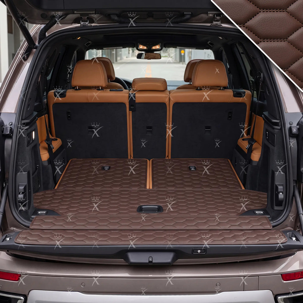 Luxus Honeycomb BaseFit Series Trunk Mat | Chocolate Brown