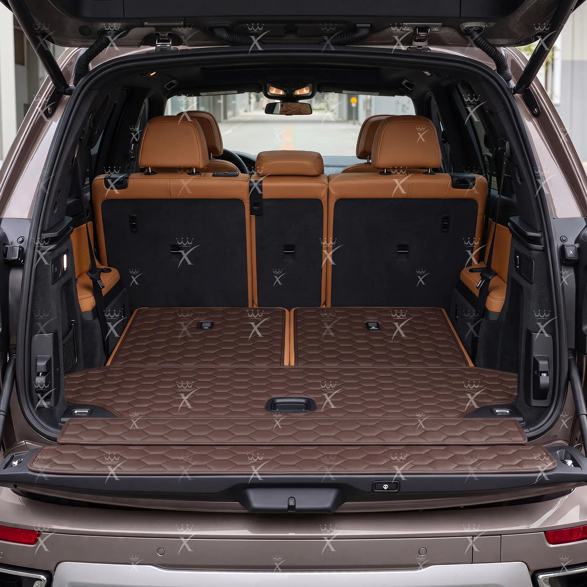 Luxus Honeycomb BaseFit Series Trunk Mat | Chocolate Brown