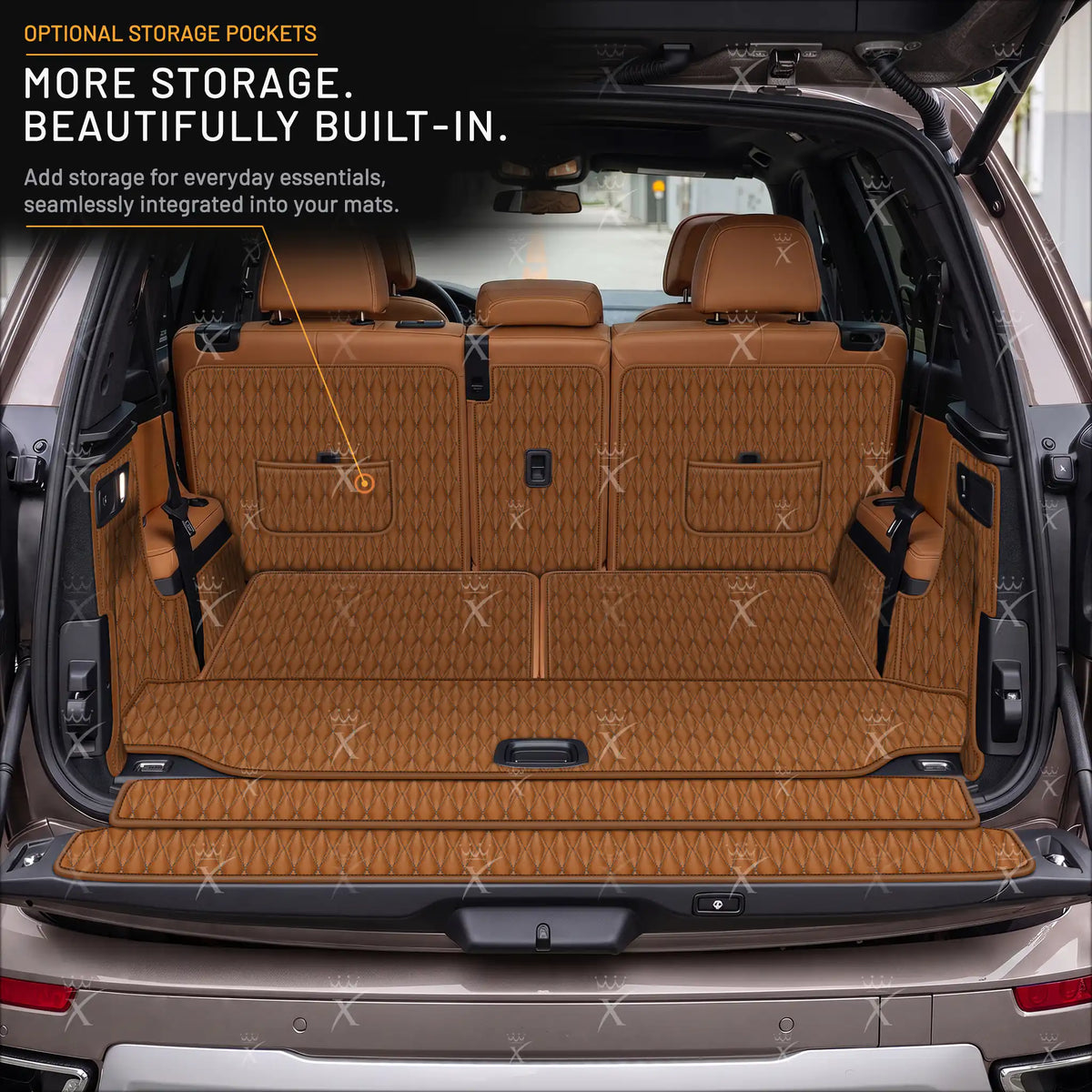 Luxus Twin-Diamond 360Fit Series Trunk Mat | Chocolate Brown