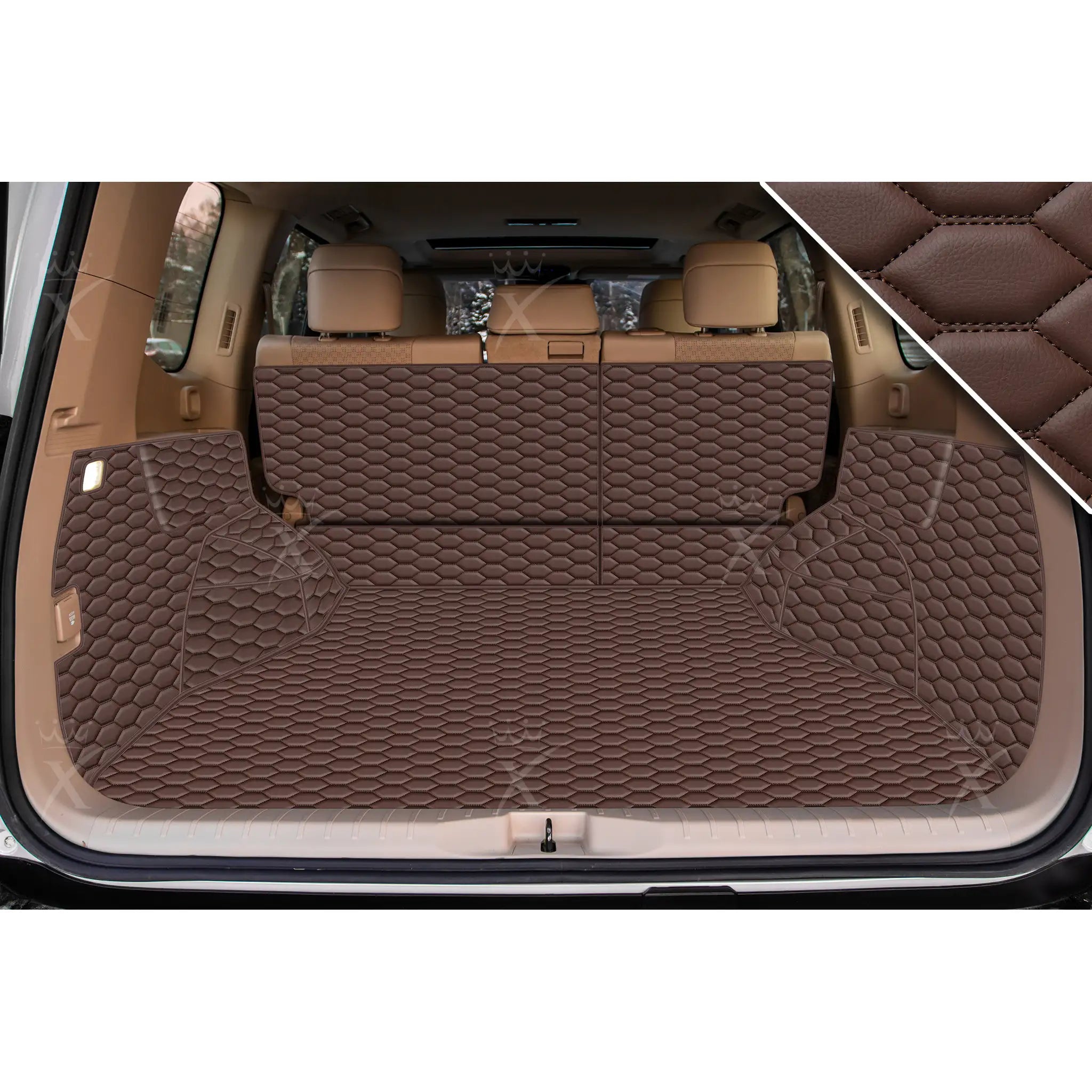 Luxus 360Fit Premium Honeycomb Custom Trunk Liner | Chocolate Brown