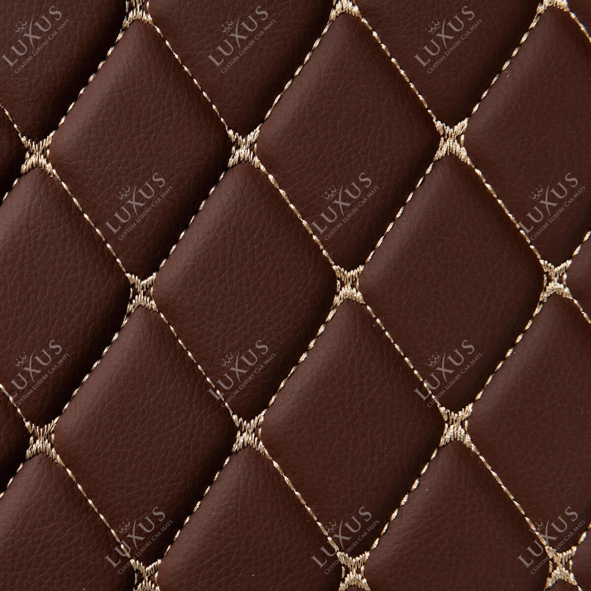 Luxus Car Mats™ - Chocoladebruine luxe lederen koffer-/koffermat