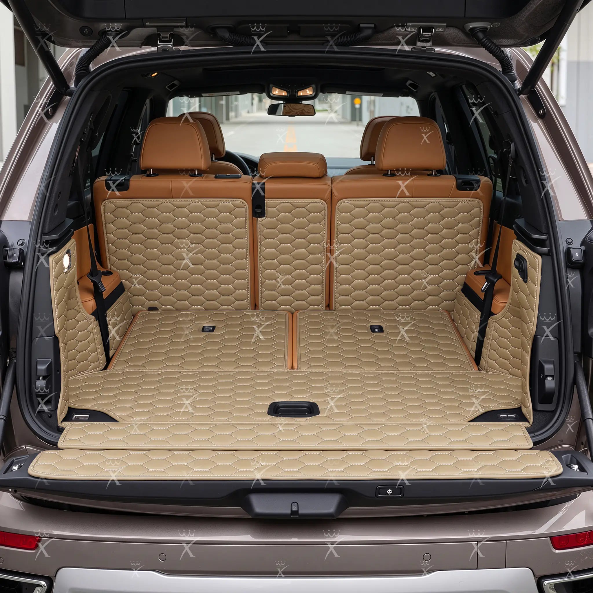 Luxus Honeycomb 360Fit Series Trunk Mat | Cream Beige