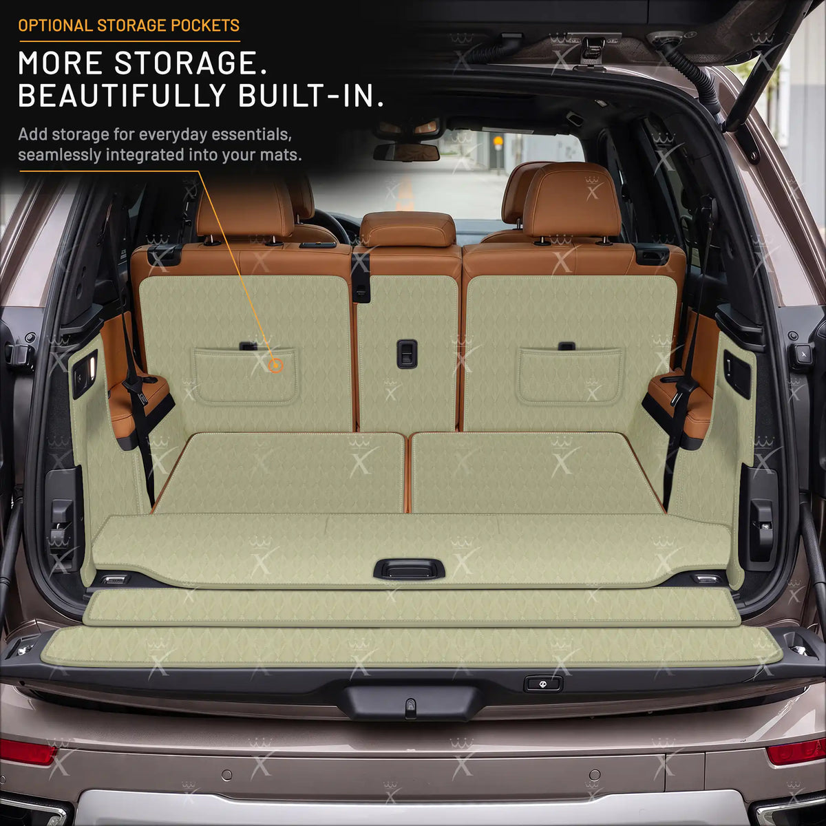 Luxus Twin-Diamond 360Fit Series Trunk Mat | Cream Beige