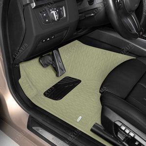 Twin-Diamond Cream Beige Luxury Car Mats Set