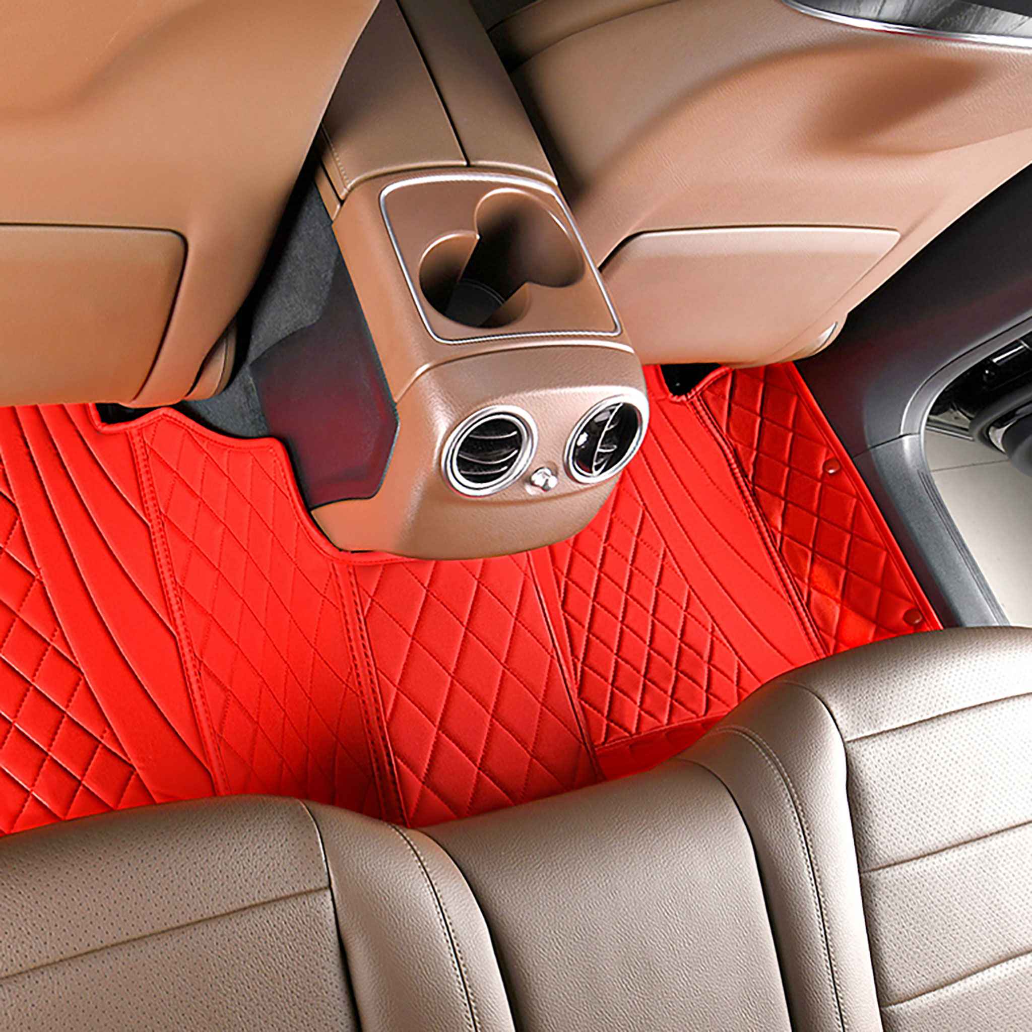 NEW Ferrari Red Hybrid Luxury Car Mats Set