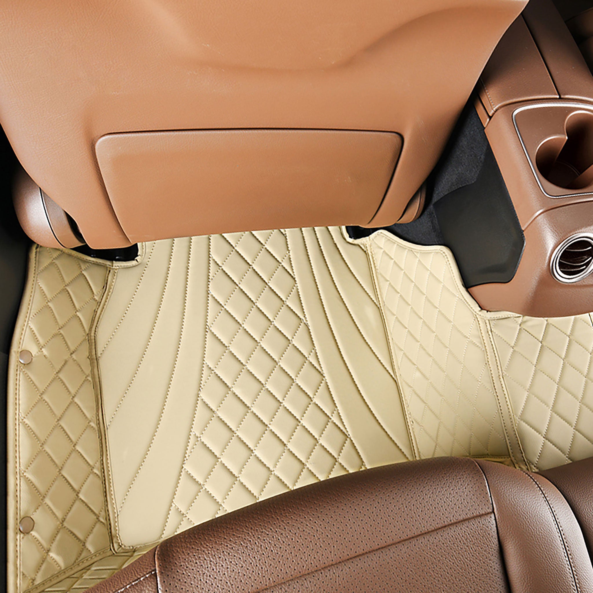 NEW Cream Beige Hybrid Luxury Car Mats Set