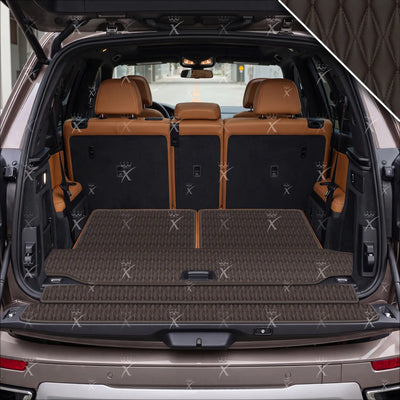 Luxus Twin-Diamond Base Series Trunk Mat | Dark Chocolate Brown