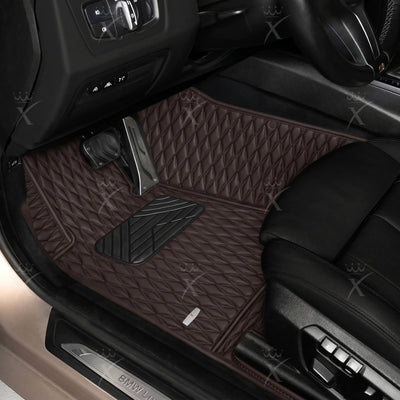 Luxus Twin-Diamond Series Floor Mats | Dark Chocolate Brown