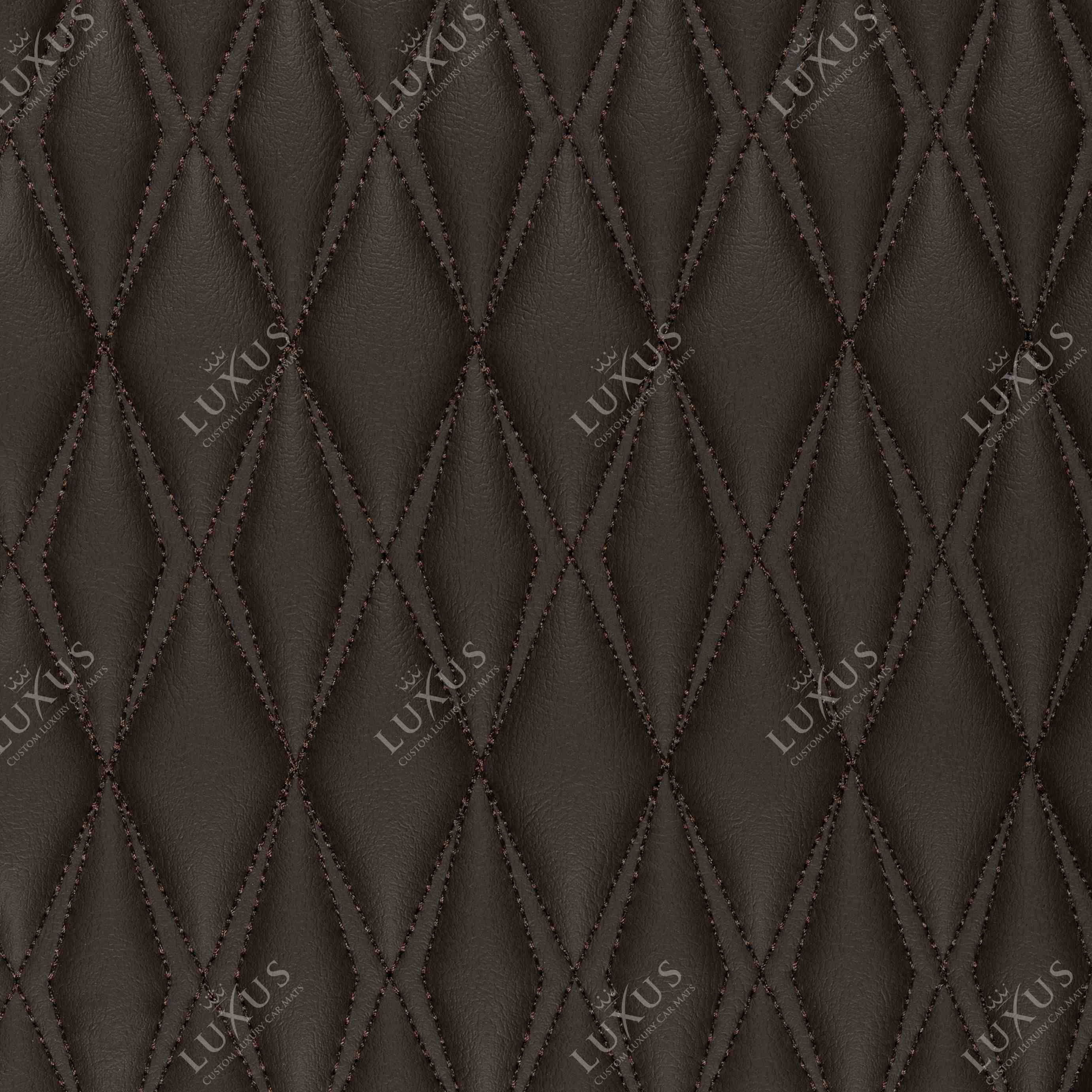 Dark Chocolate Brown Twin-Diamond Luxury Boot/Trunk Mat