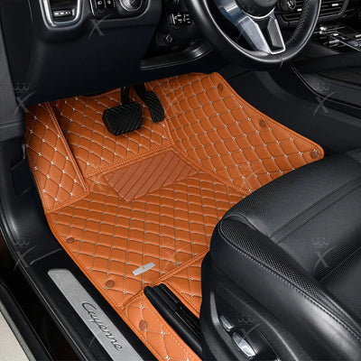 Luxus Car Mats™ - Juego de alfombrillas de lujo marrón caramelo