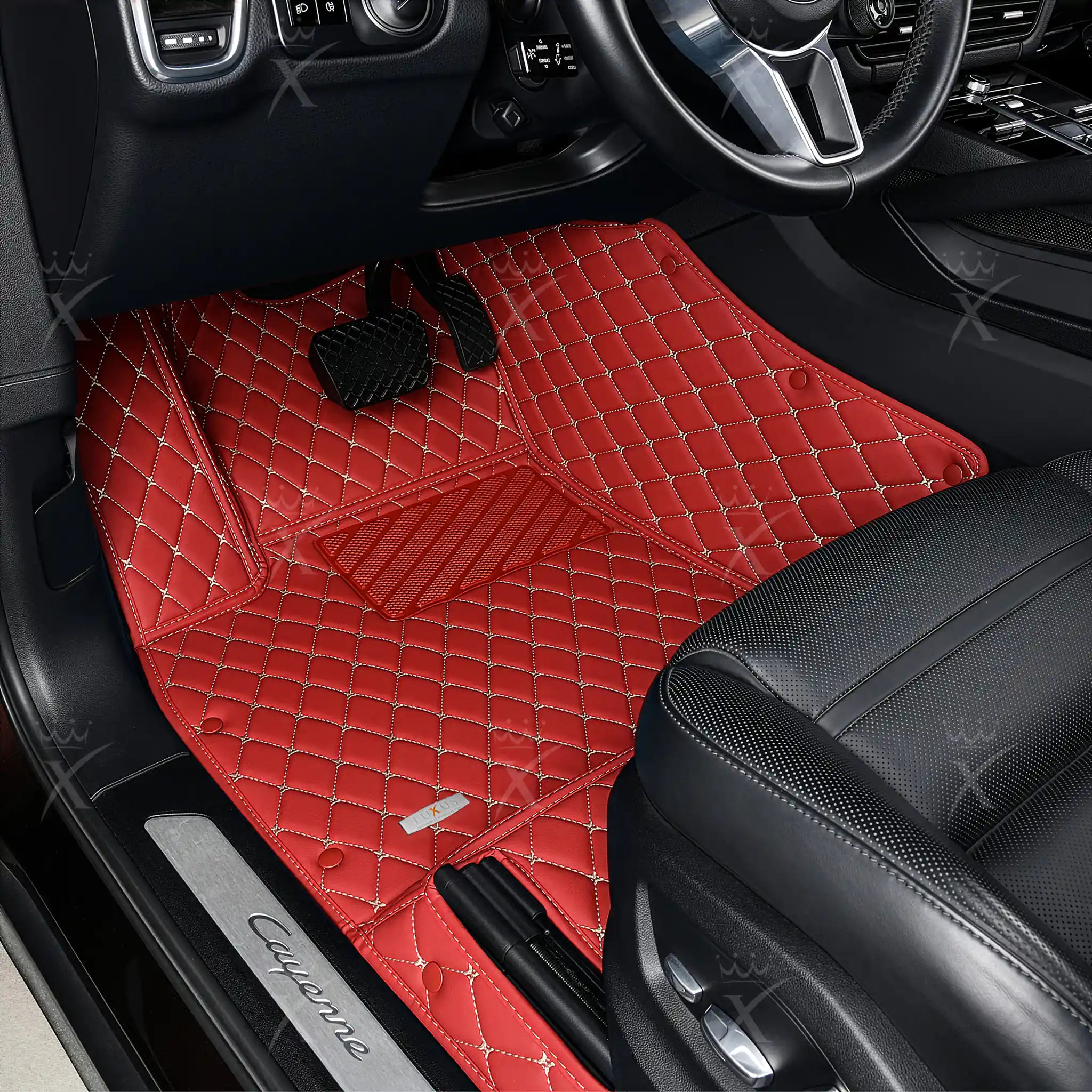 Luxus Car Mats™ - Kersenrode luxe automattenset