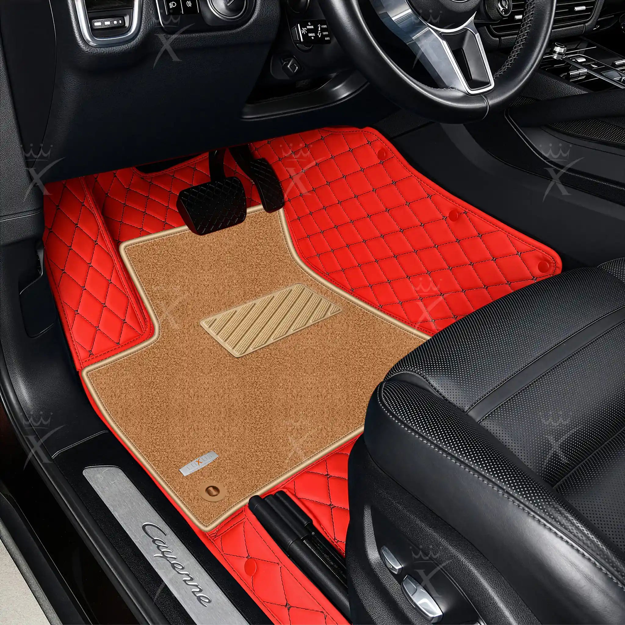 Luxus Car Mats™ – Luxus-Automatten-Set mit schwarzen und blauen Nähten