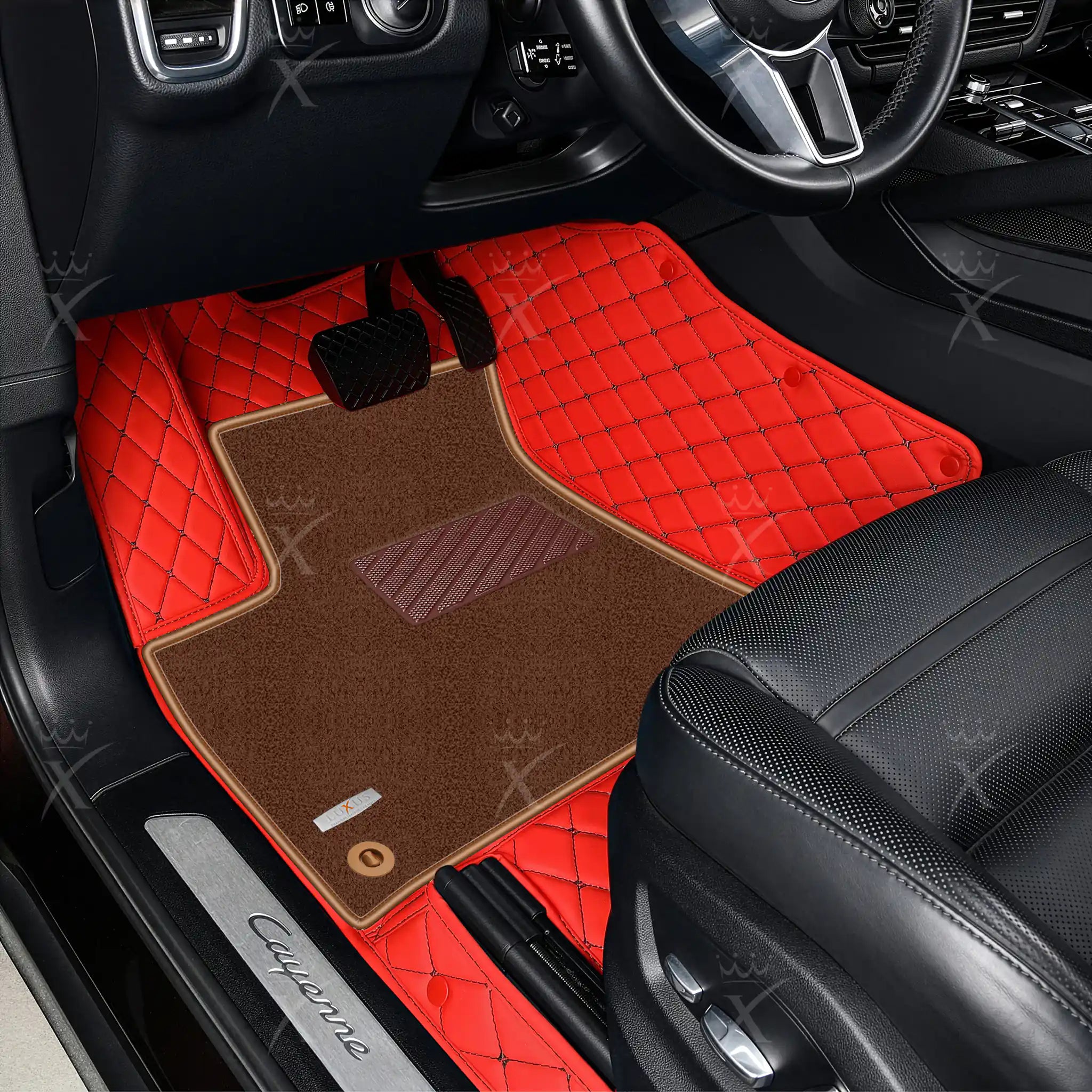Luxus Car Mats™ – Luxus-Automatten-Set mit schwarzen und blauen Nähten