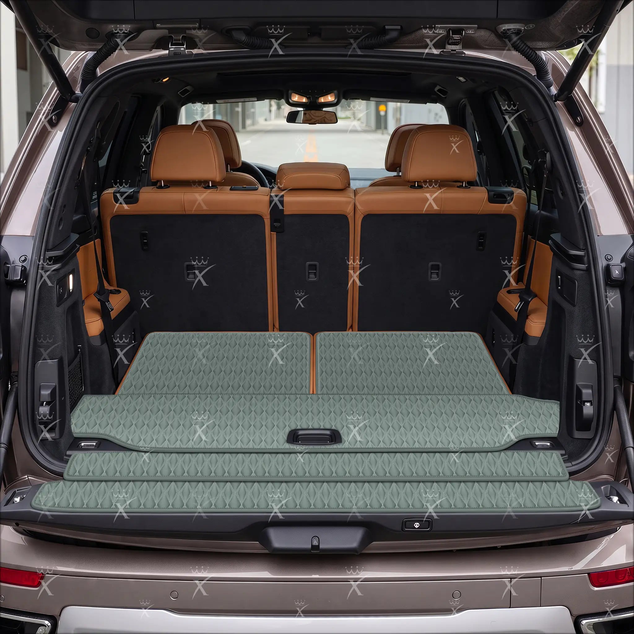 Luxus Twin-Diamond Base Series Trunk Mat | Dove Gray