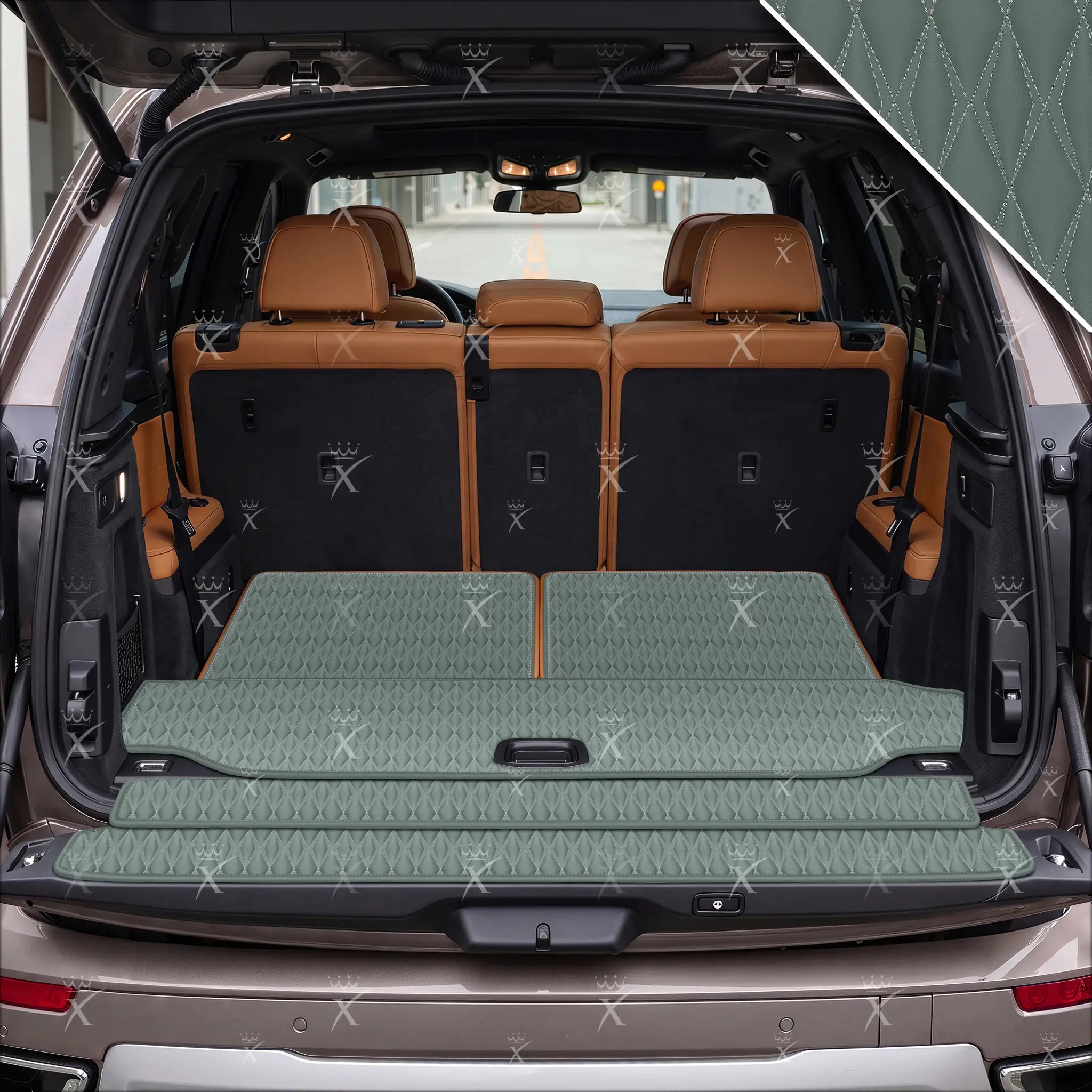 Luxus Twin-Diamond Base Series Trunk Mat | Dove Gray