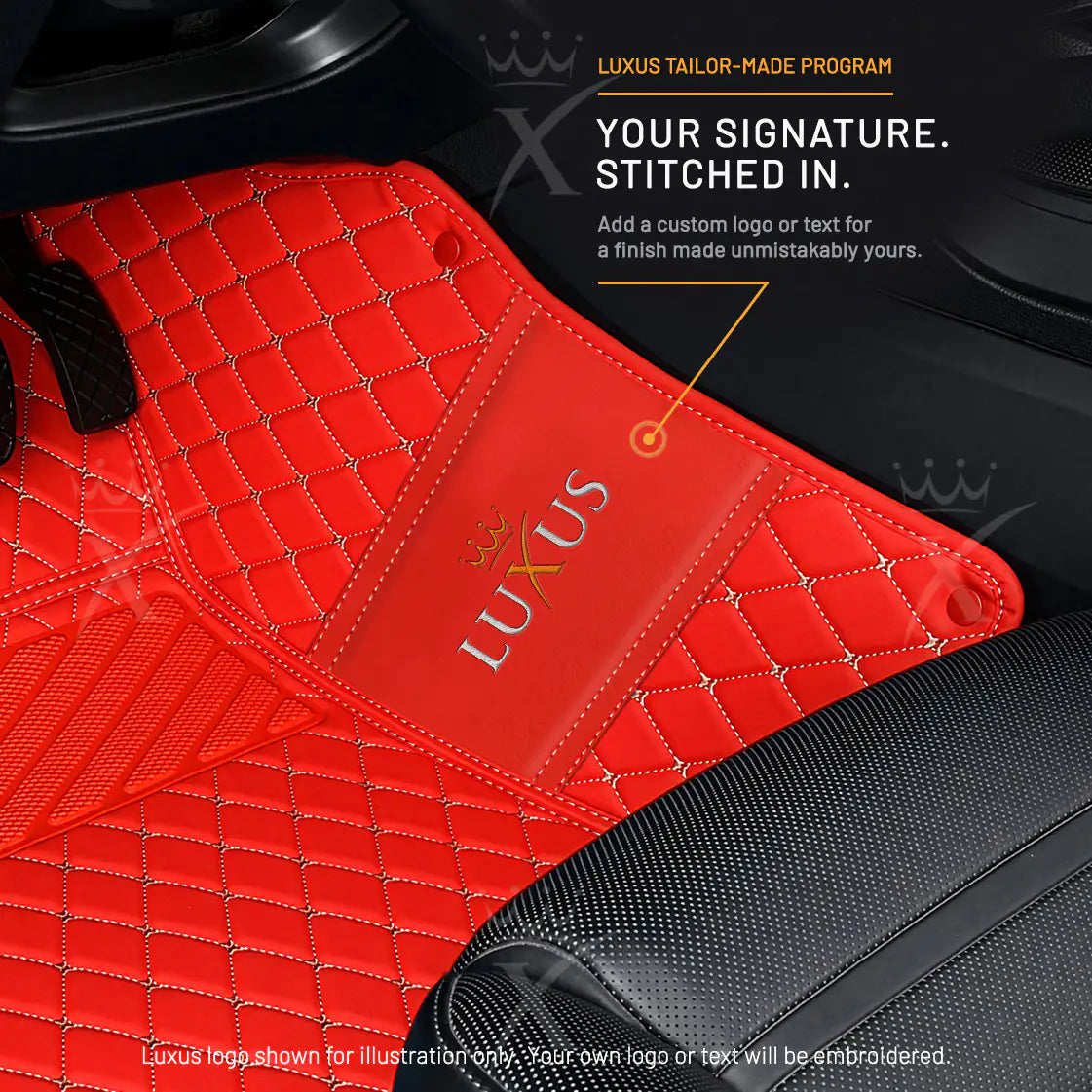 Luxus Car Mats™ – Luxus-Automatten-Set mit schwarzen und blauen Nähten