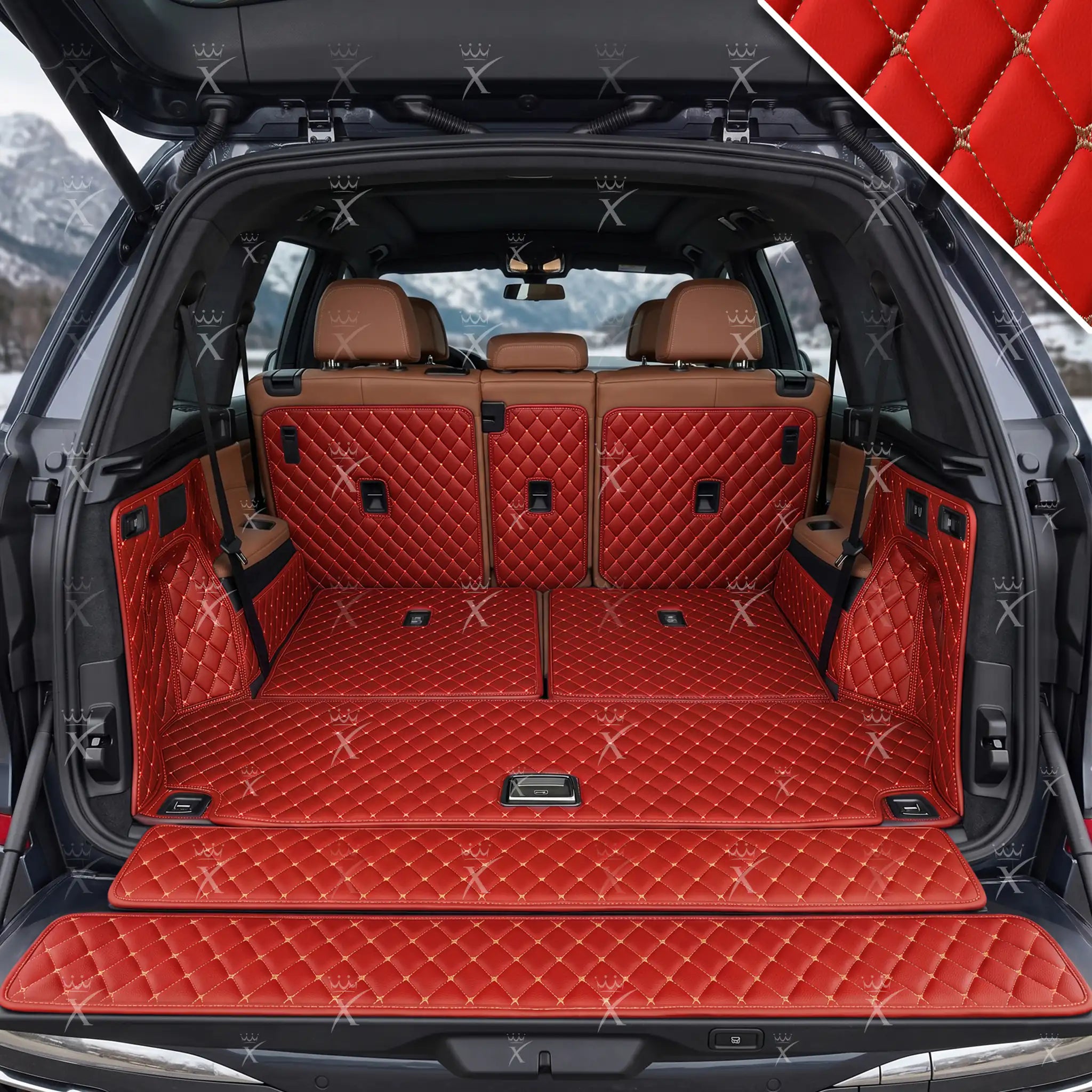 Luxus Diamond 360Fit Series Trunk Mat | Ferrari Red