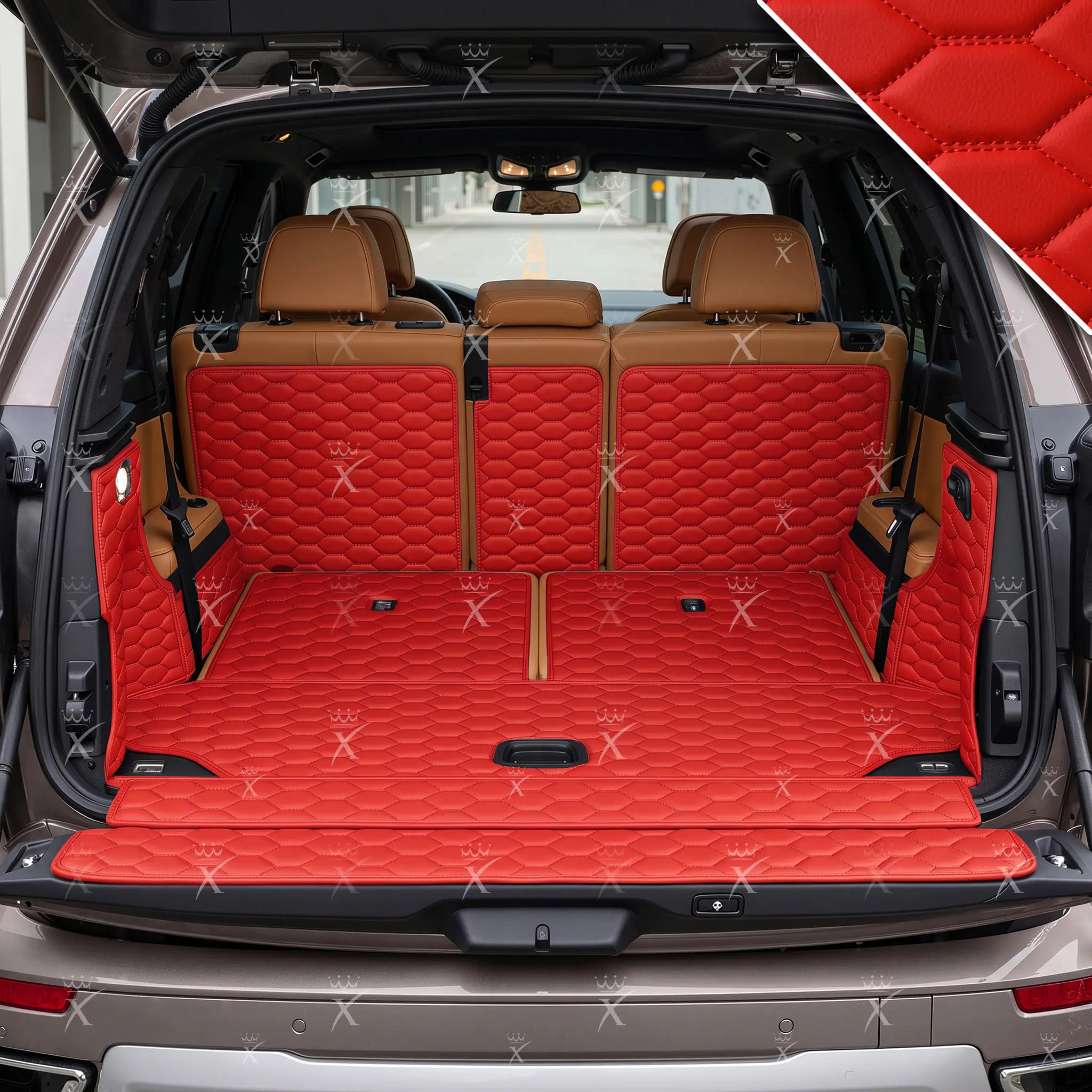 Luxus Honeycomb 360Fit Series Trunk Mat | Ferrari Red