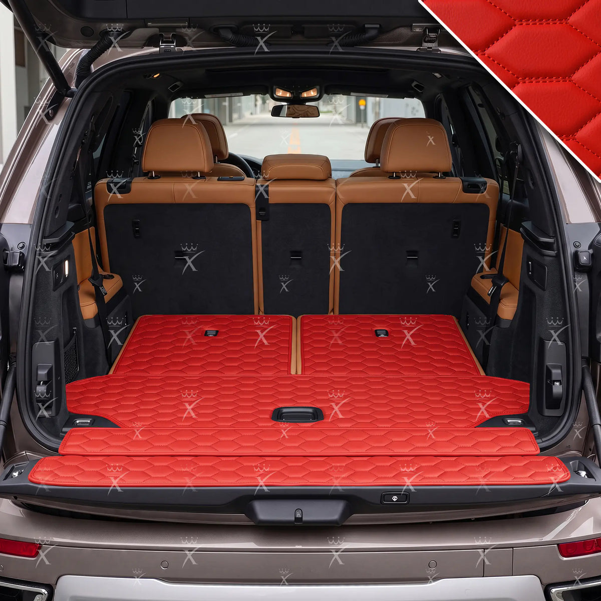 Luxus Honeycomb BaseFit Series Trunk Mat | Ferrari Red