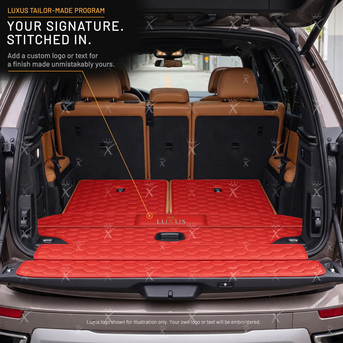 Luxus Honeycomb BaseFit Series Trunk Mat | Ferrari Red