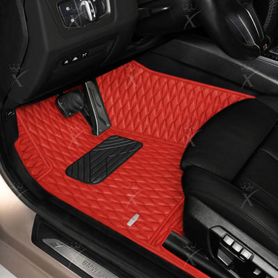Luxus Twin-Diamond Series Floor Mats | Ferrari Red