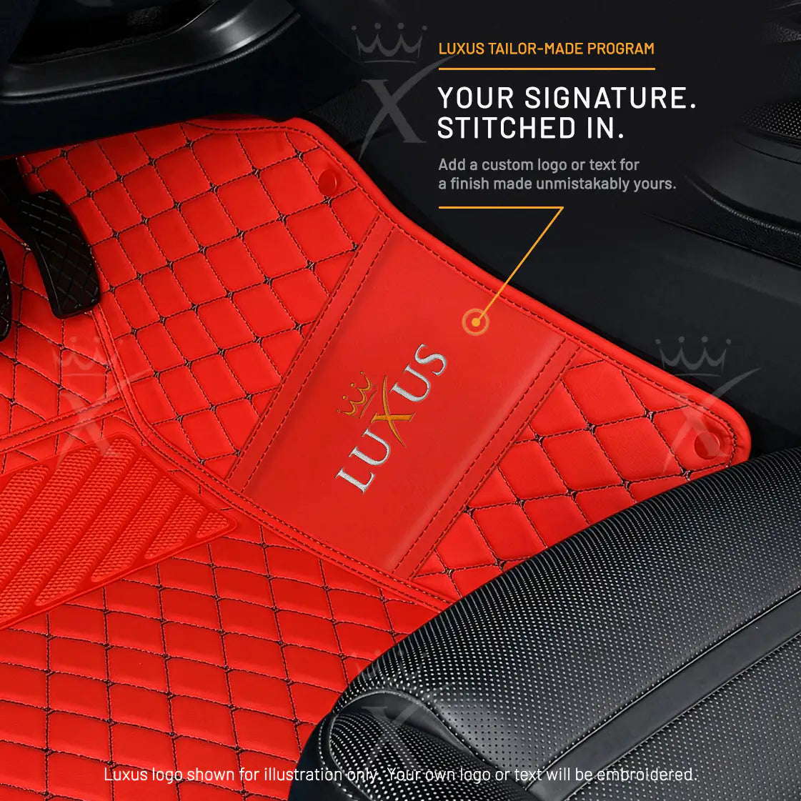 Luxus Car Mats™ - Ferrari Red Luxury Car Matts Set