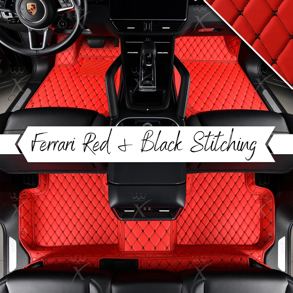 Luxus Car Mats™ - Ferrari Rode Luxe Automatten Set