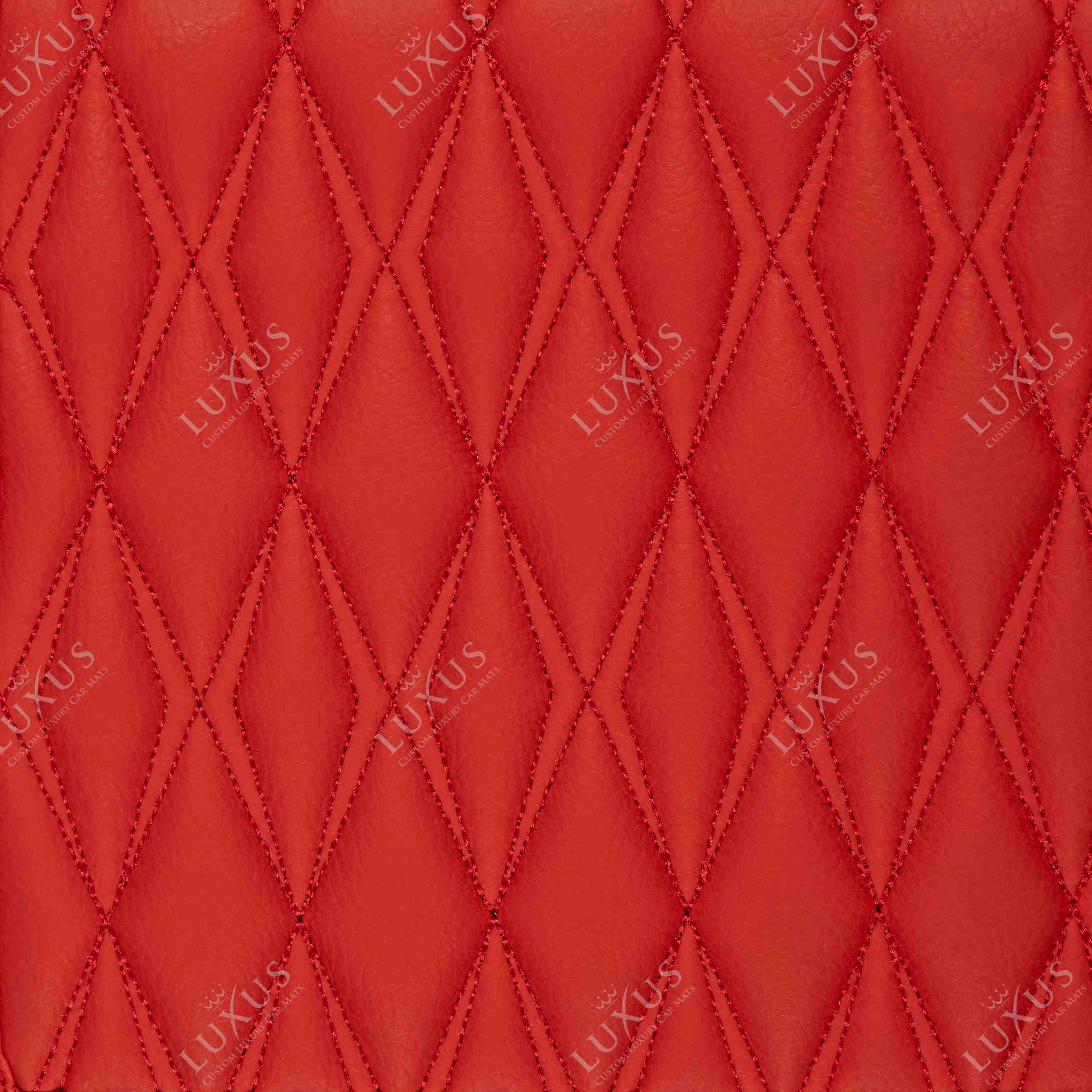 Ferrari Red & Black Stitching Twin-Diamond Luxury Boot/Trunk Mat
