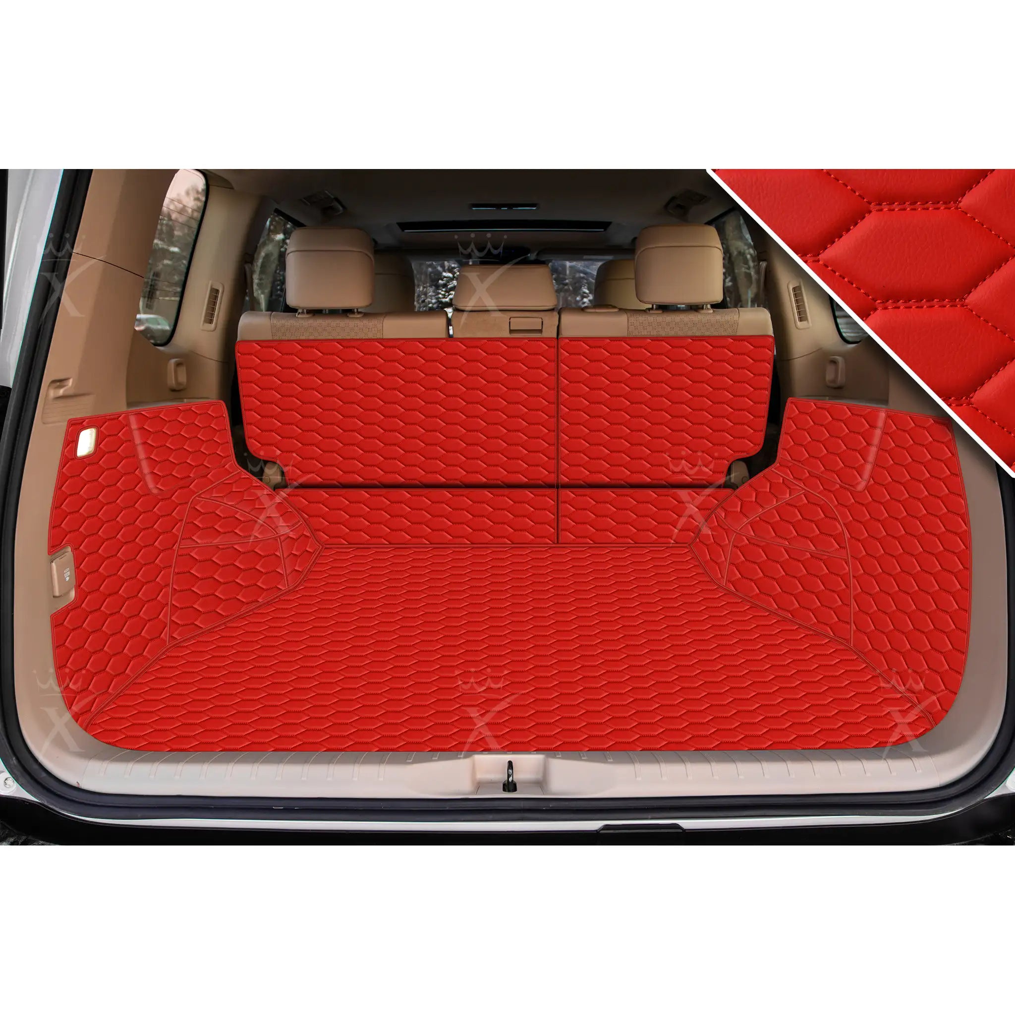 Luxus 360Fit Premium Honeycomb Custom Trunk Liner | Ferrari Red