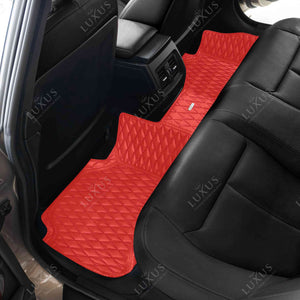 Twin-Diamond Ferrari Red Luxury Car Mats Set