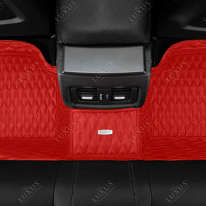 Twin-Diamond Ferrari Red Luxury Car Mats Set