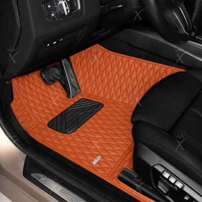 Luxus Twin-Diamond Series Floor Mats | Fiery Orange