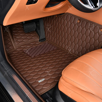 Luxus Honeycomb Series Floor Mats | Chocolate Brown