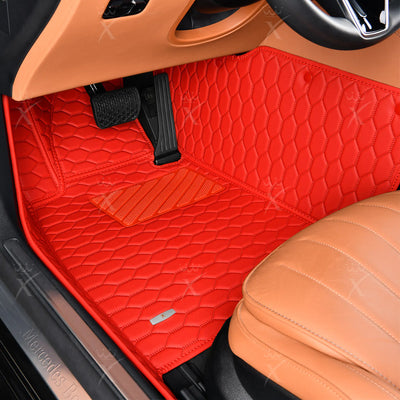 Luxus Honeycomb Series Floor Mats | Ferrari Red