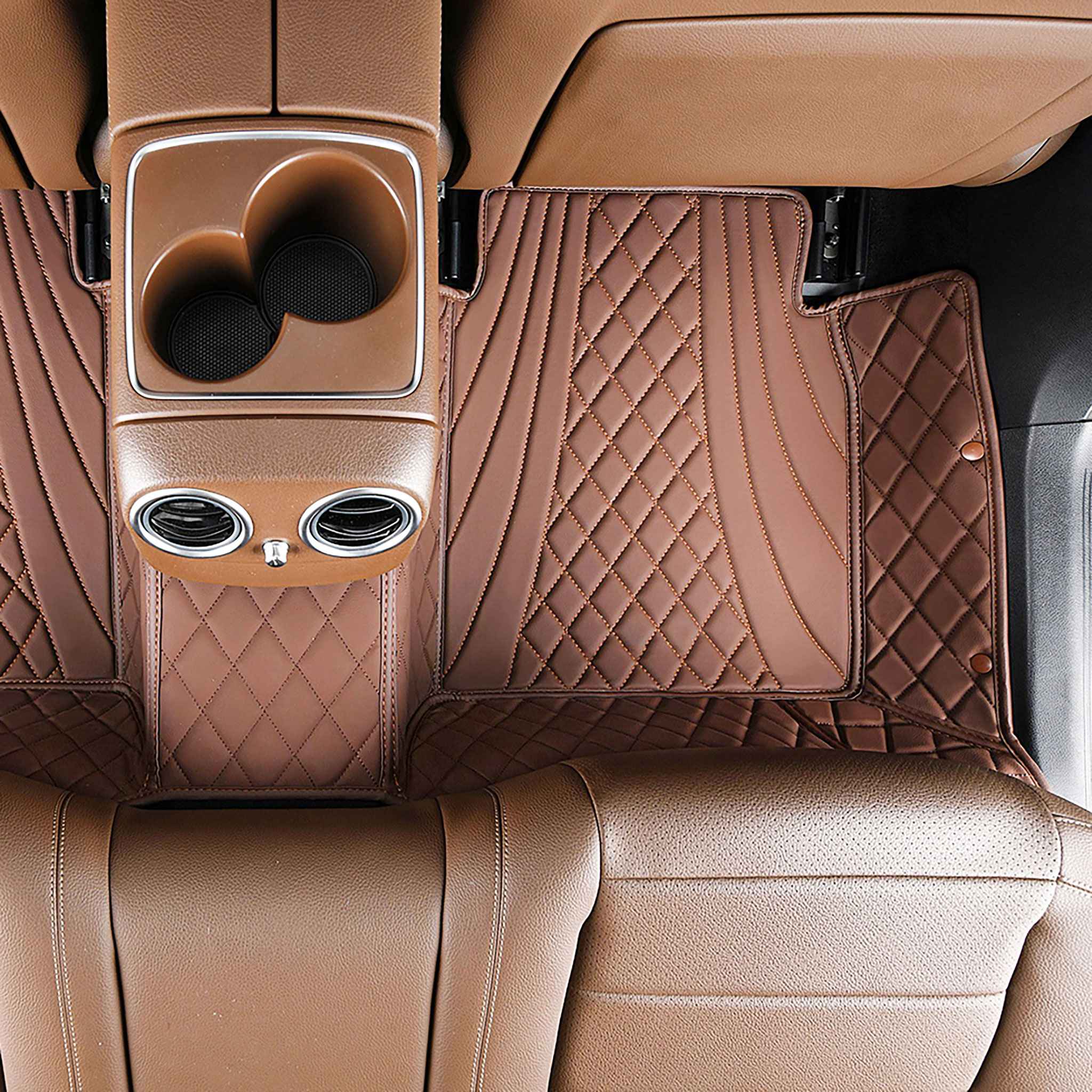 NEW Chocolate Brown Hybrid Luxury Car Mats Set