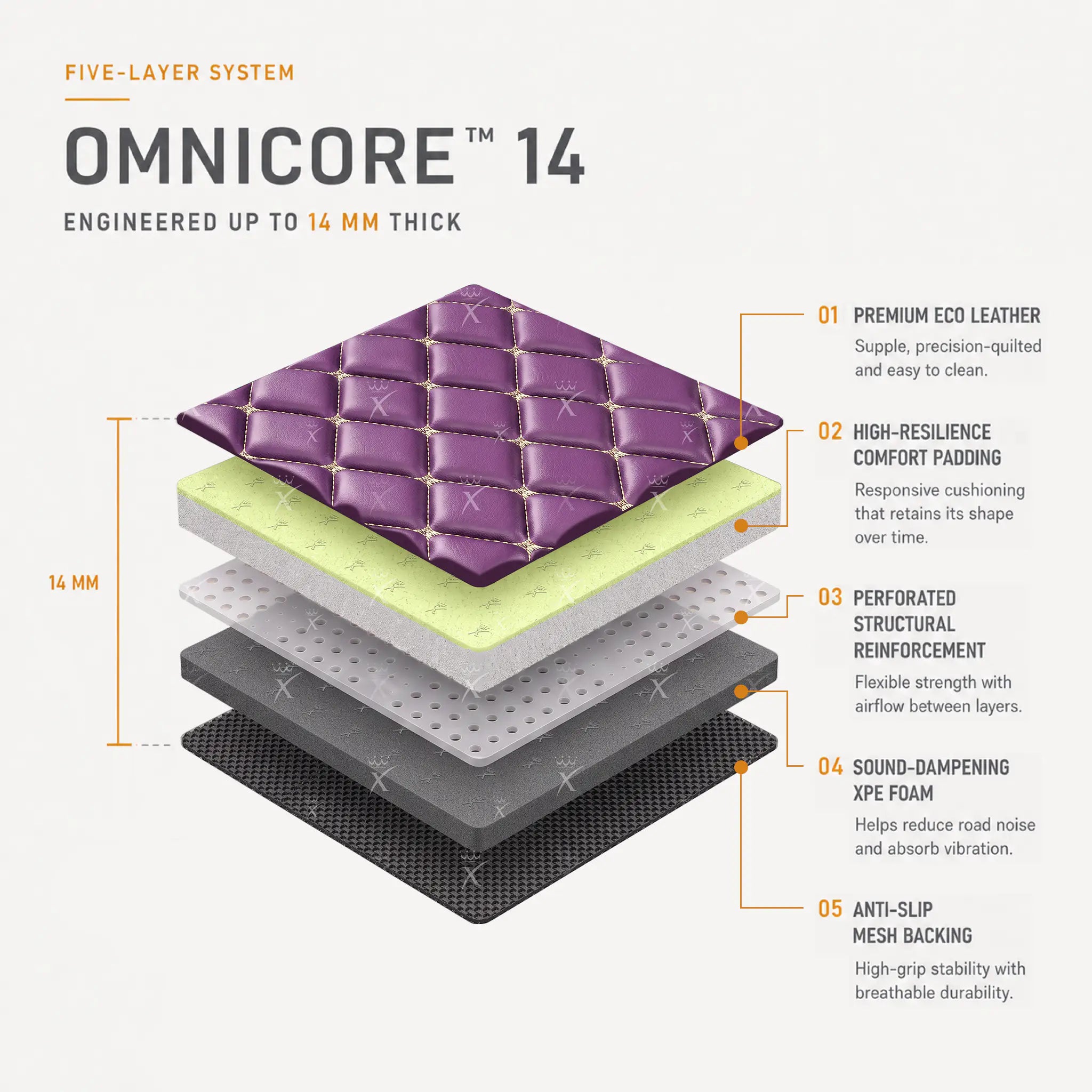 Luxus Car Mats™ – Luxus-Automatten-Set in Lavendel-Purpur