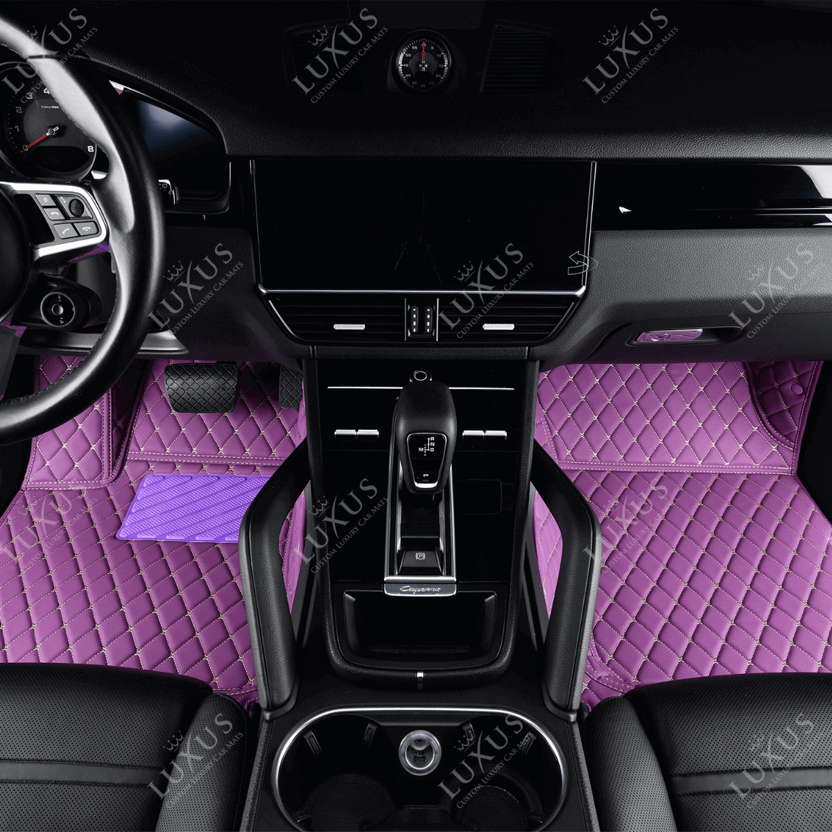Lavendel lila kundenspezifisches Luxus-Auto-Fußmatten-Set
