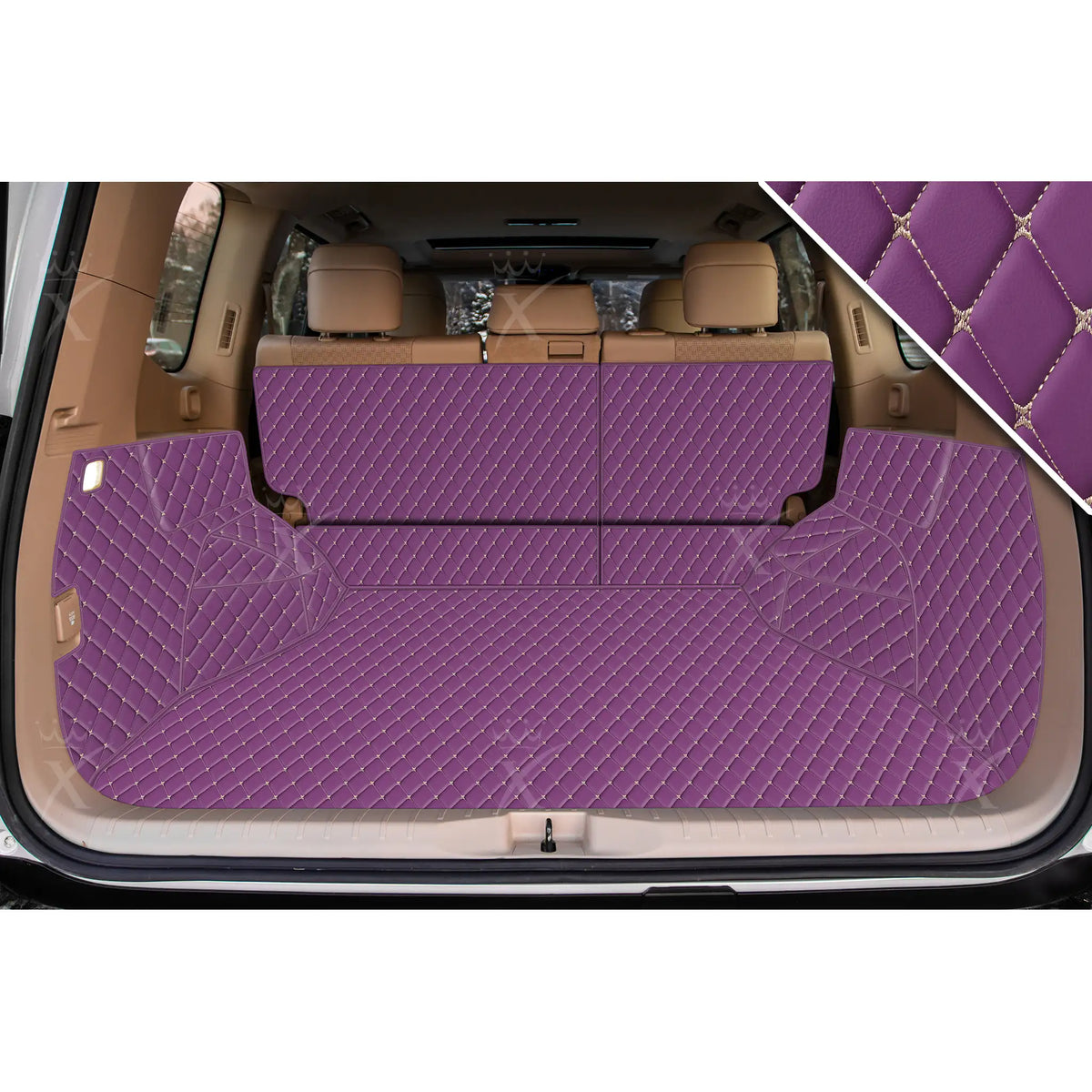 スティック新品2セット Luxus 360Fit Diamond Trunk Mat - Lavender Purple | Full Cover