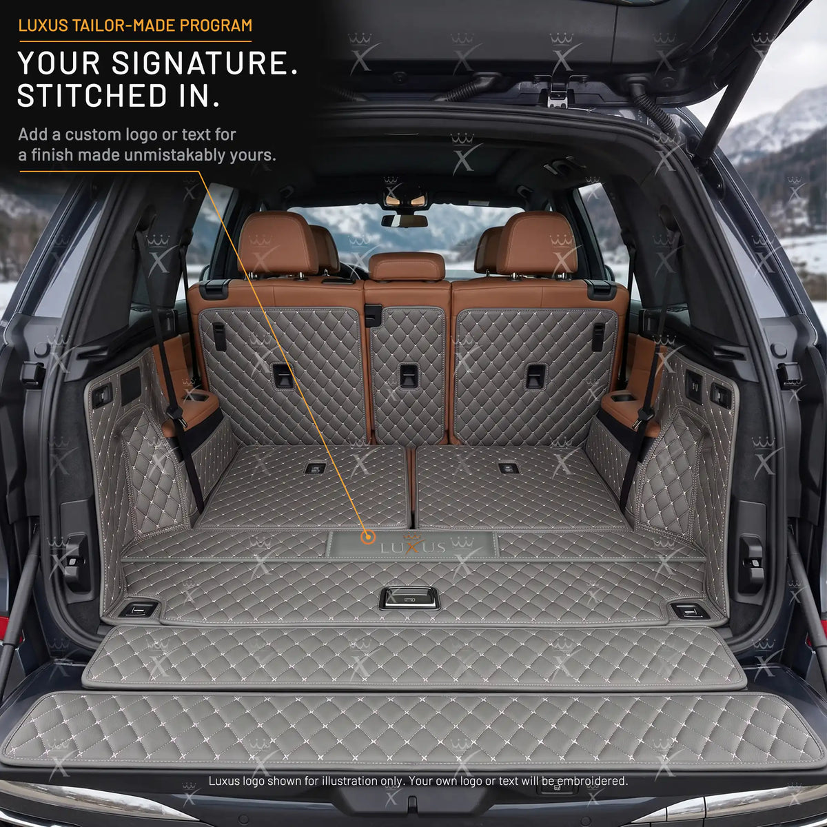 Luxus Car Mats™ - lysegrå 3D luksusskinnstøvel/bagasjematte