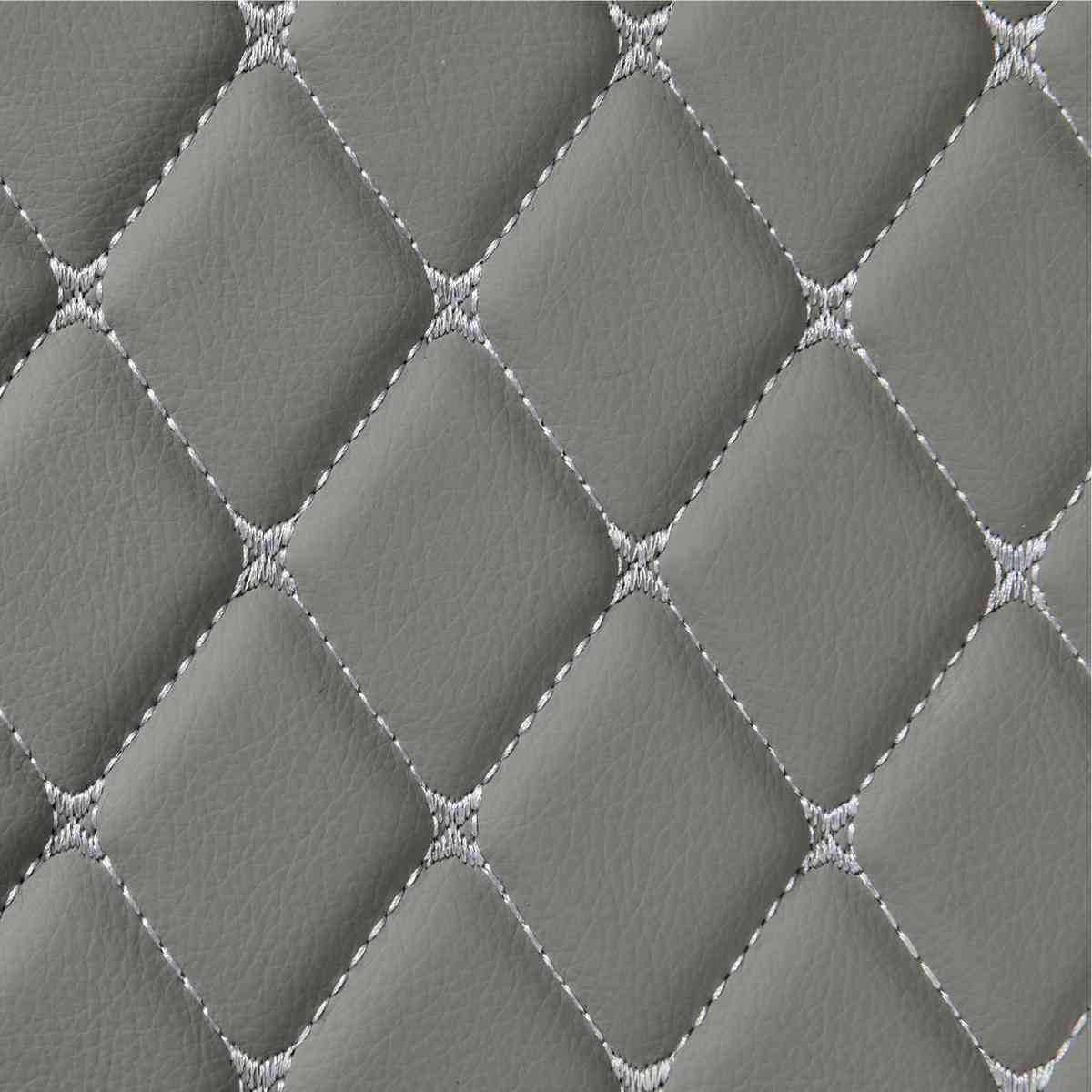 Luxus Car Mats™ - Tapete para maletero/maletero de cuero de lujo con costuras negras y negras en 3D