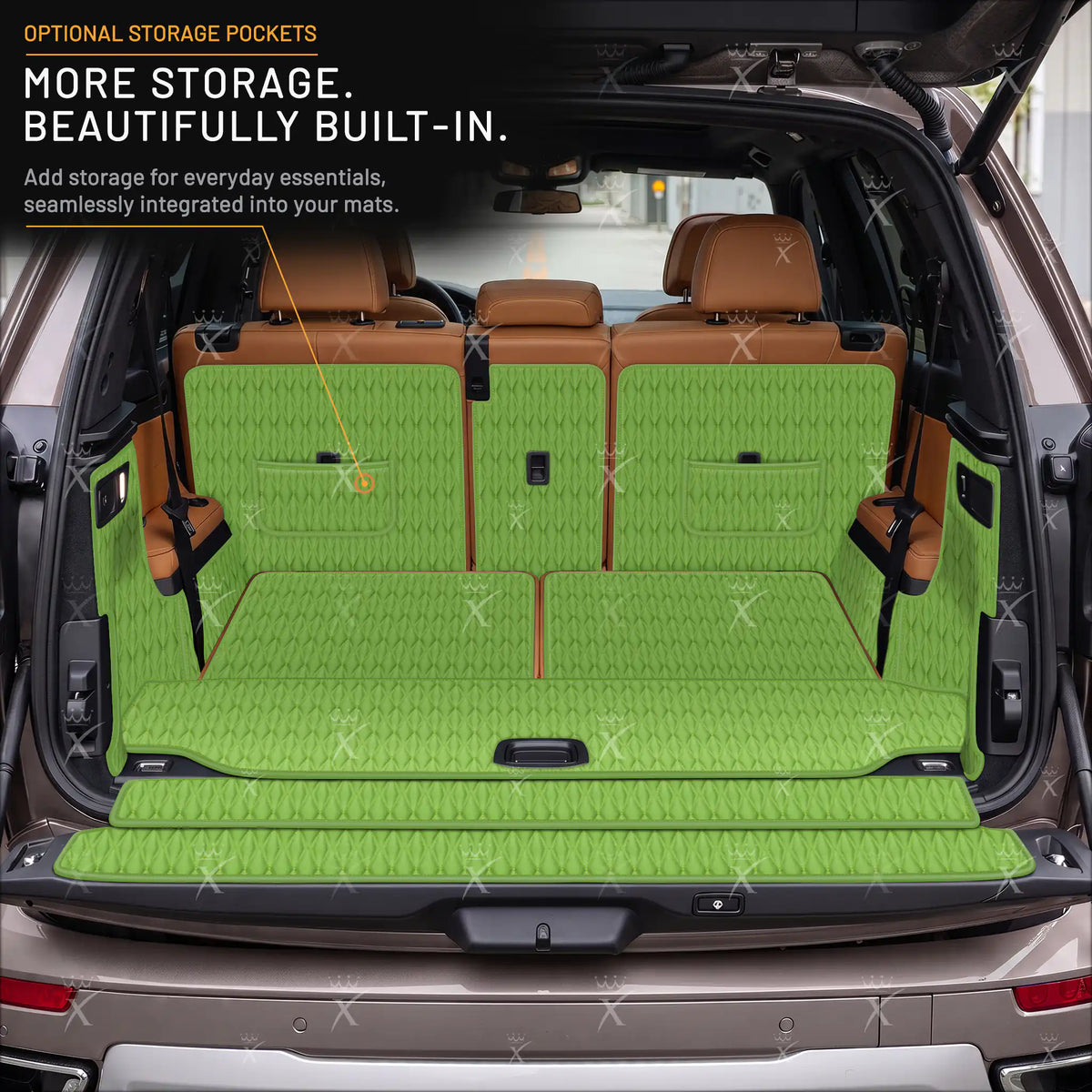 Luxus Twin-Diamond 360Fit Series Trunk Mat | Lime Green