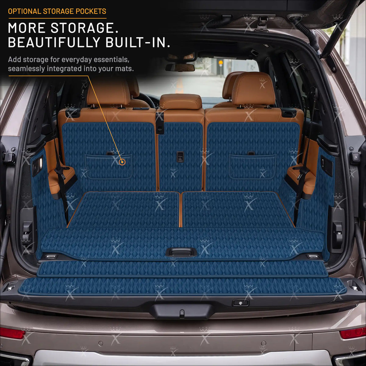 Luxus Twin-Diamond 360Fit Series Trunk Mat | Midnight Blue